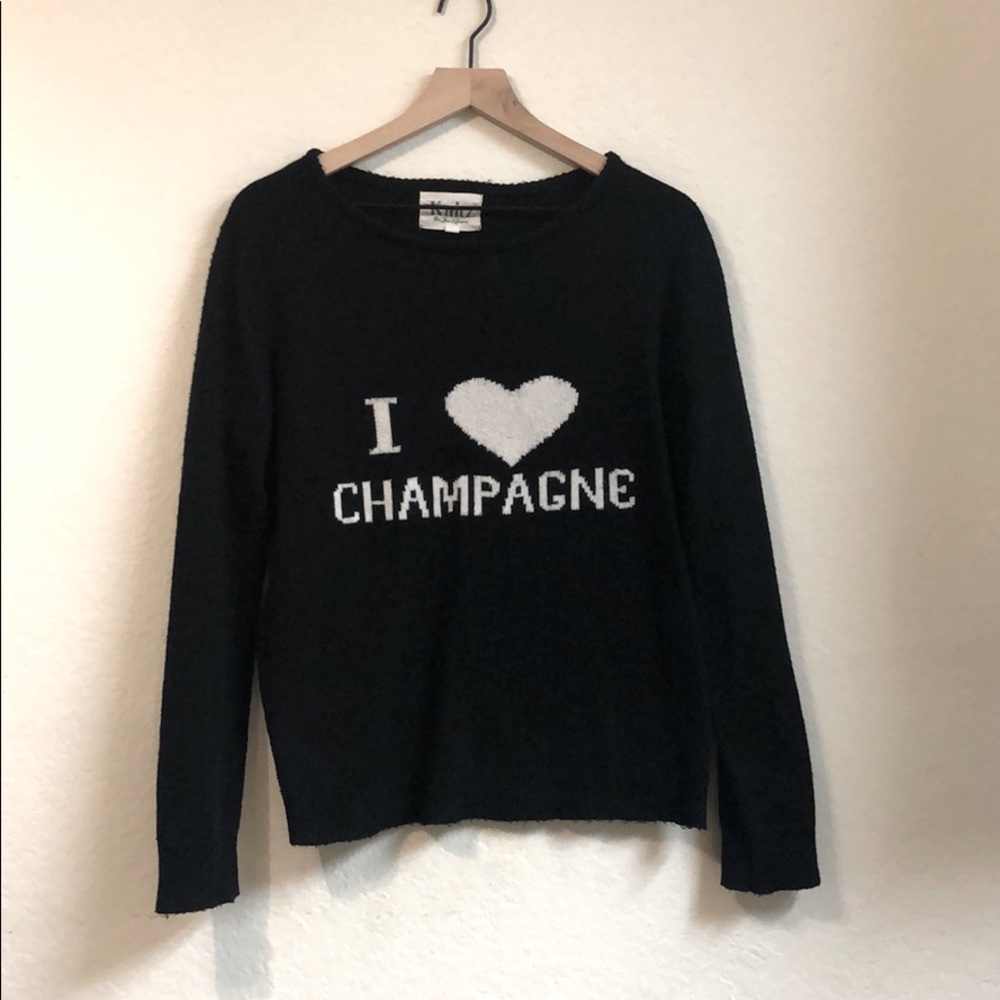 For Love & Lemons I Love Champagne Angora Sweater